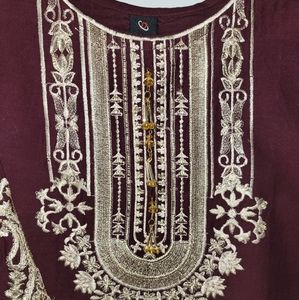Maroon Kurta